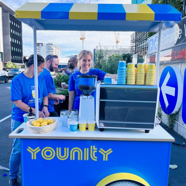 The Cartery coffee event cart for Younity